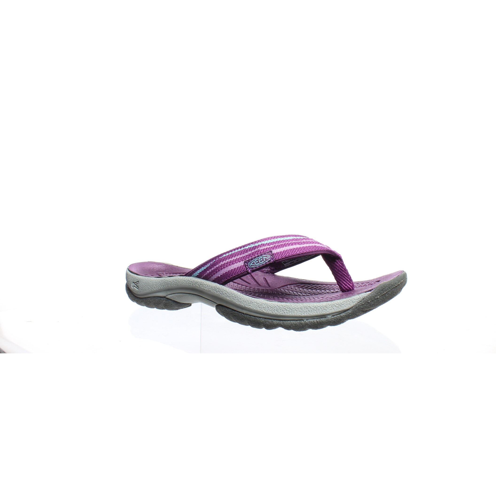 womens purple flip flops
