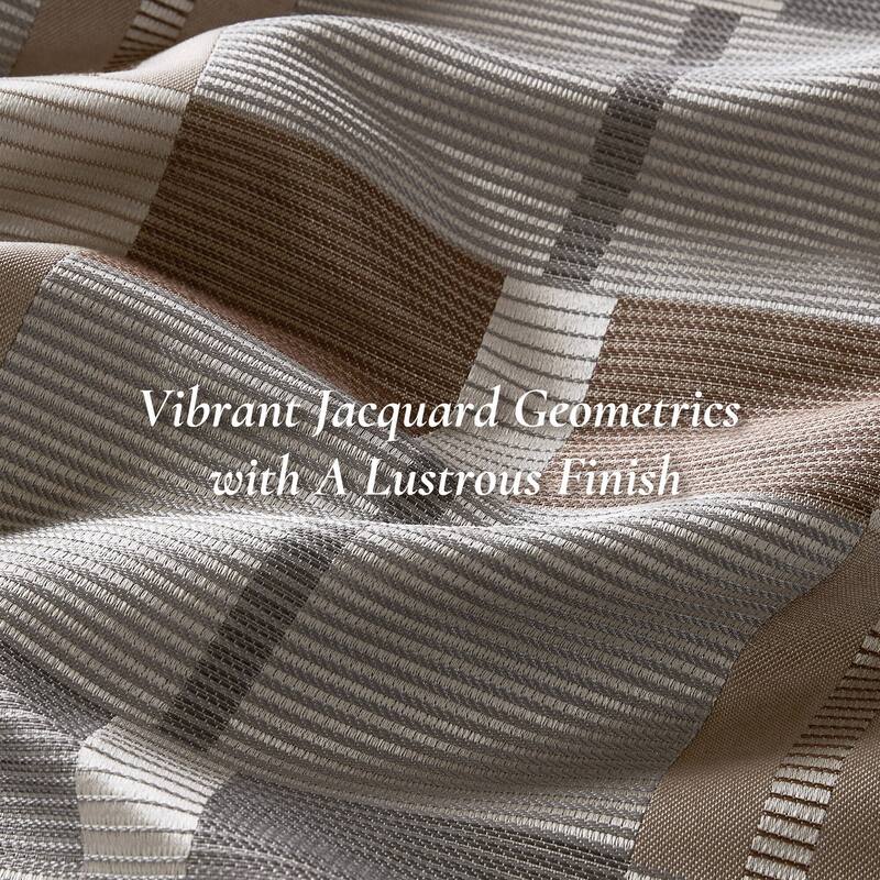 8 PCS Queen Jacquard Oversized Duvet Style Comforter Set Taupe
