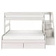 preview thumbnail 12 of 14, Max and Lily Modern Farmhouse Twin Over Full Bunk Bed With Staircase and Storage Drawers
