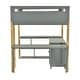 preview thumbnail 39 of 37, Stylish Design Full Size Solid Wood Loft Bed Kids Bed with Built-in Storage Cabinet and Cubes, Foldable desk