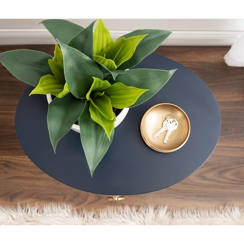Kate and Laurel Decklyn Glam Oval Side Table