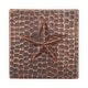 preview thumbnail 2 of 3, 4" x 4" Hammered Copper Star Tile - Quantity 4 (T4DBS_PKG4)