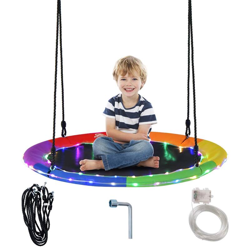 Costway 40'' Saucer Tree Swing 660 LBS for Kids Adults Outdoor with - See Details