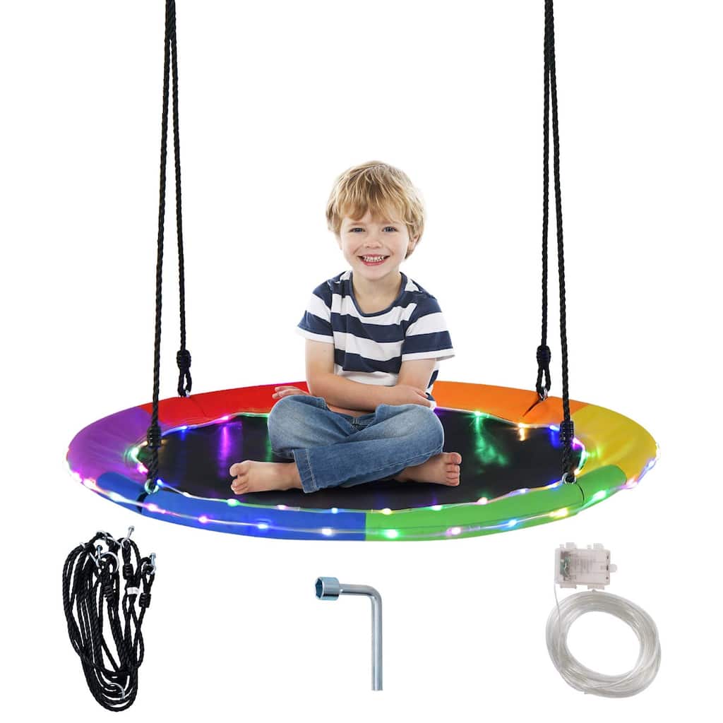 Costway 40'' Saucer Tree Swing 660 LBS for Kids Adults Outdoor with - See Details