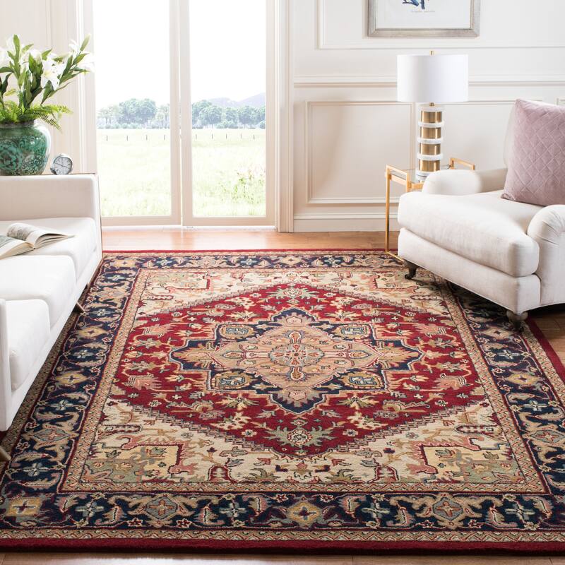 SAFAVIEH Handmade Heritage Asia Traditional Oriental Wool Rug - 8' x 10' - Red