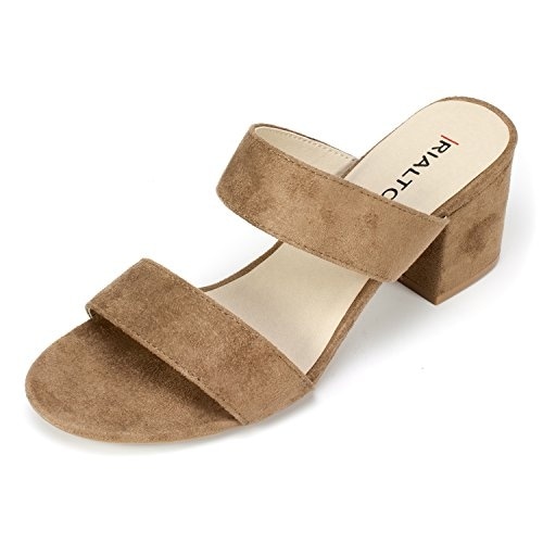 Rialto Womens Cannon Fabric Open Toe Casual Slide Sandals