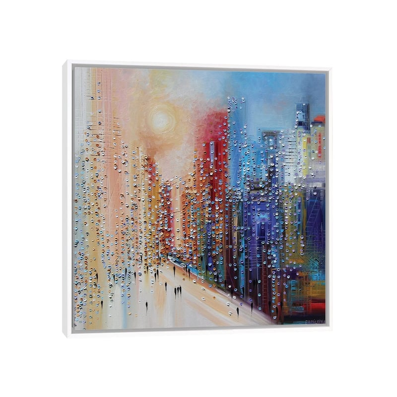 iCanvas "Sunset" by Ekaterina Ermilkina Framed Canvas Print - White - 18x18