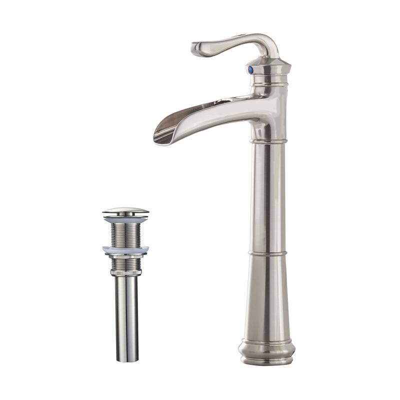 Nickel Single Handle Single Hole Bathroom Faucet