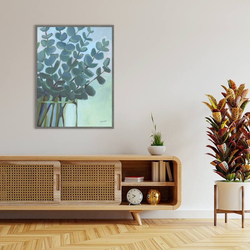 Eucalyptus Bouquet by Haley Knighten Framed Canvas Wall Art Print