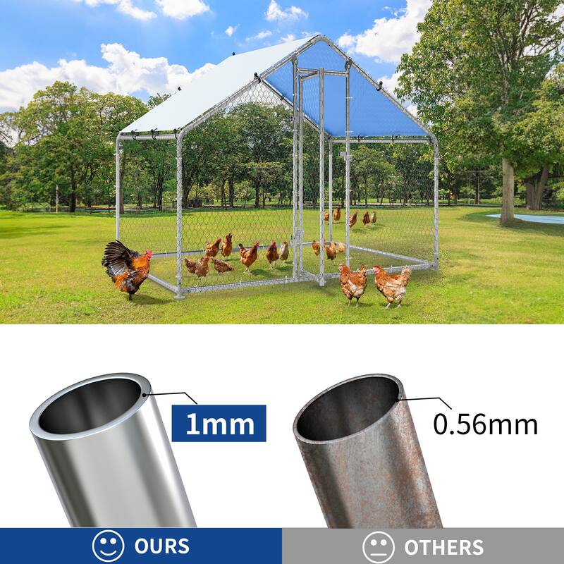 Moasis Outdoor Steel Chicken Run with Lid