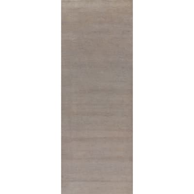 Hand Knotted Oriental 100% Wool Carpet Modern Solid Greys & Charcoal Gabbeh Runner Rug - 10' 1'' X 3' 0''
