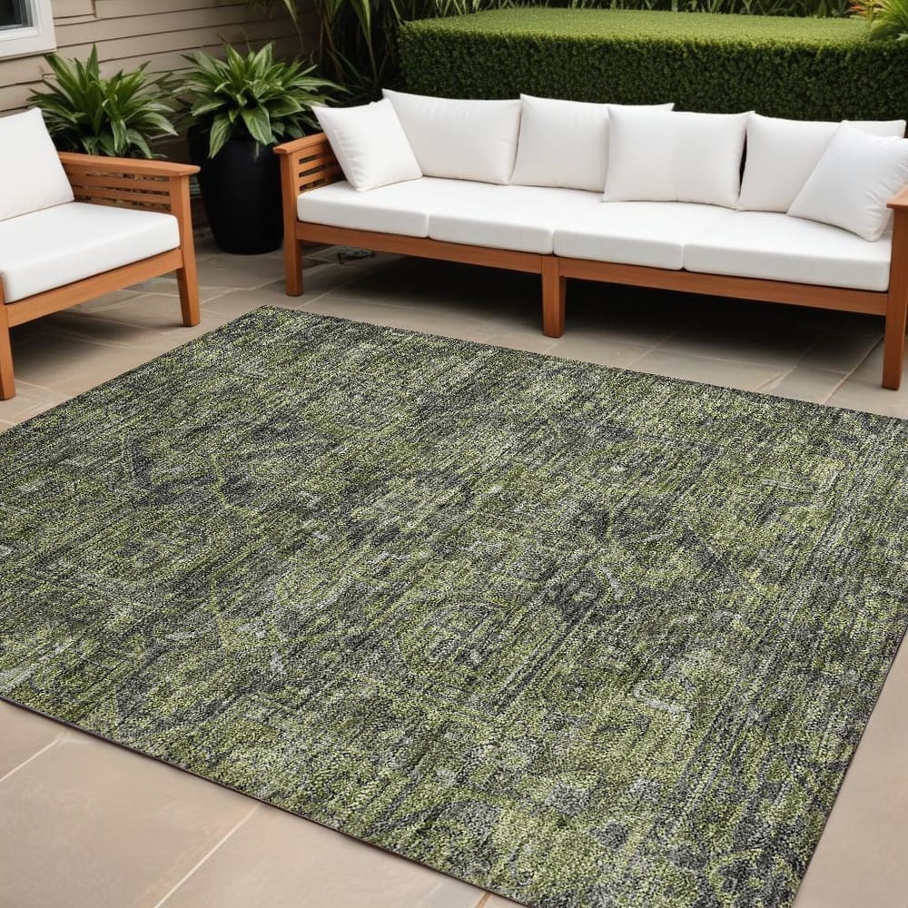 Mava Oriental Weather Resistant Timeless Grace Outdoor Rug