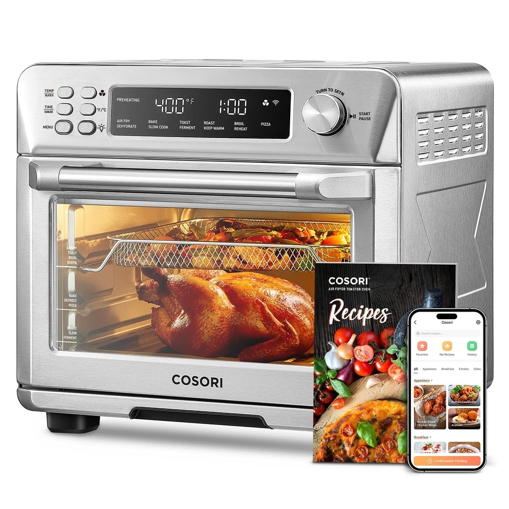 COMFEE 12-in-1 Air Fryer Toaster Oven Combo 6 Slice Countertop