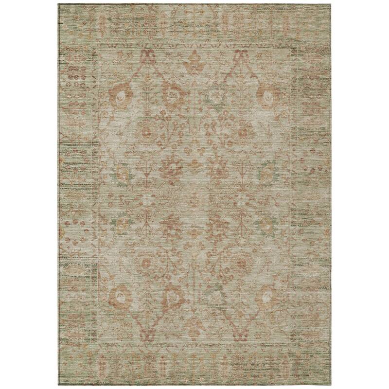 HomeRoots Oriental Traditional Rectangle Outdoor Rug