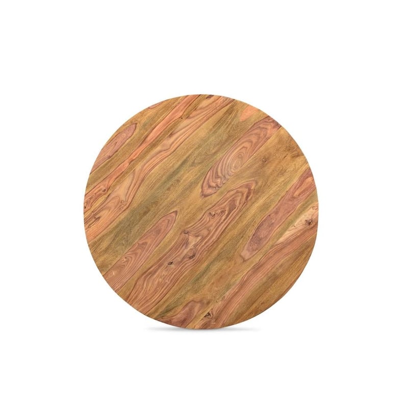 Solid wood round table - 48" - NATURAL BROWN