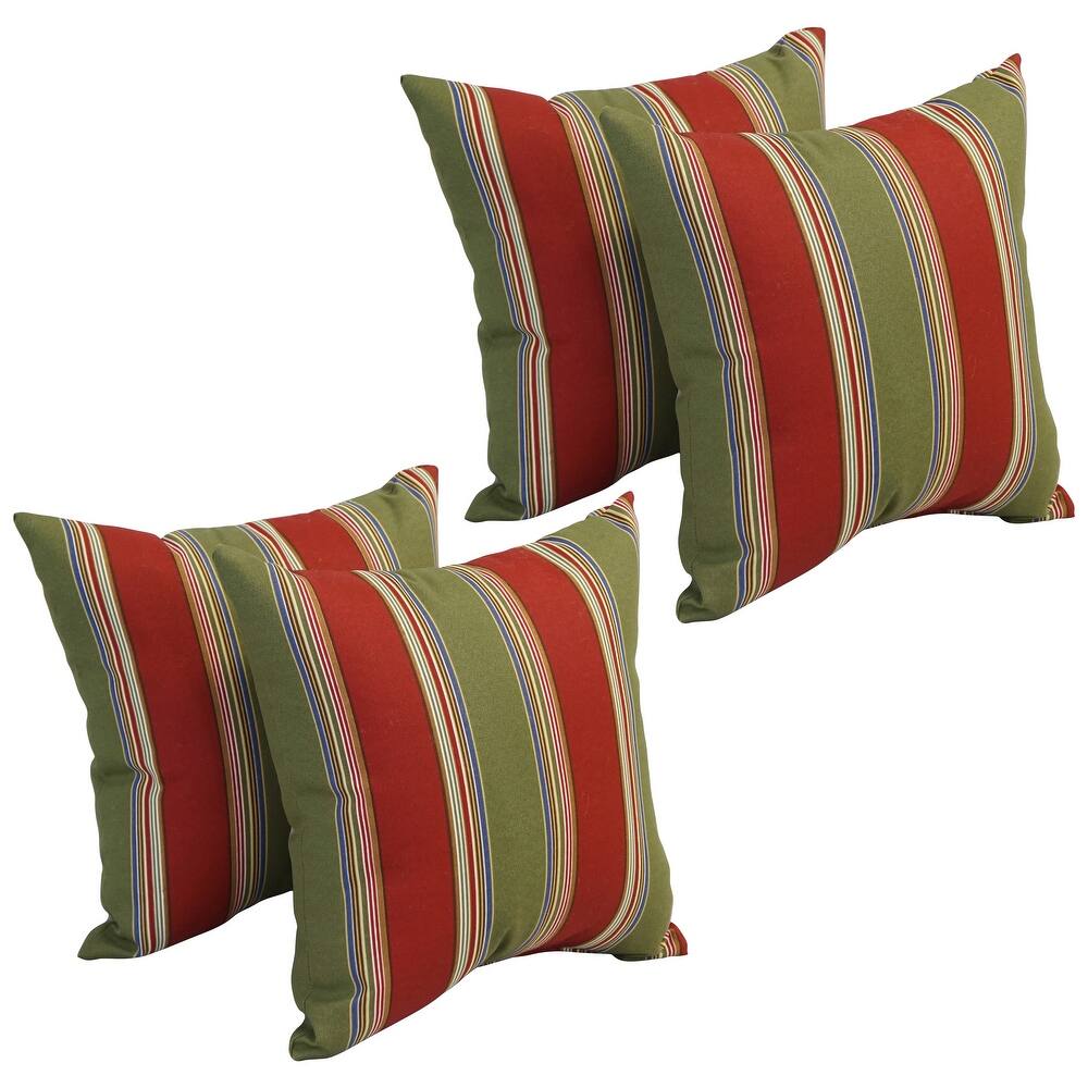 Blazing Needles 17-inch Square Polyester Outdoor Throw Pillows (Set of 4)