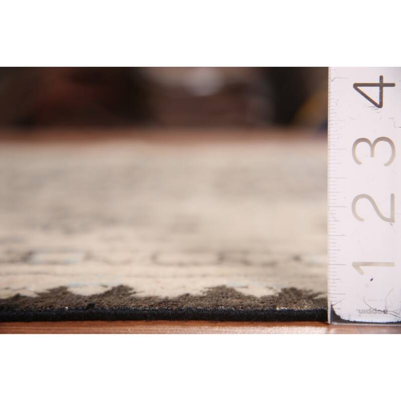 Geometric Royal Tabriz Oriental Area Rug Handmade Vintage Wool Carpet - 6'2" x 8'10"