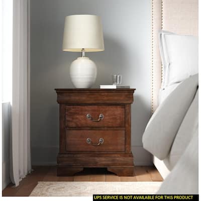 Nightstand of 2x Drawers Traditional Design Bedroom Furniture