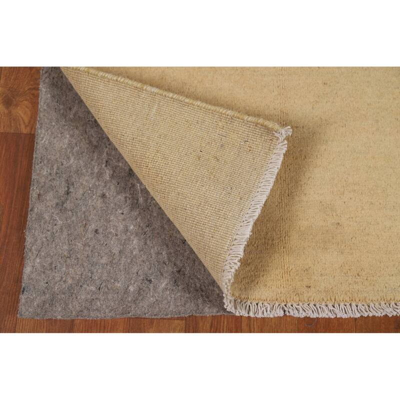Modern Gabbeh Oriental Foyer Rug Hand-Knotted Solid Wool Carpet - 2'8"x 4'0"