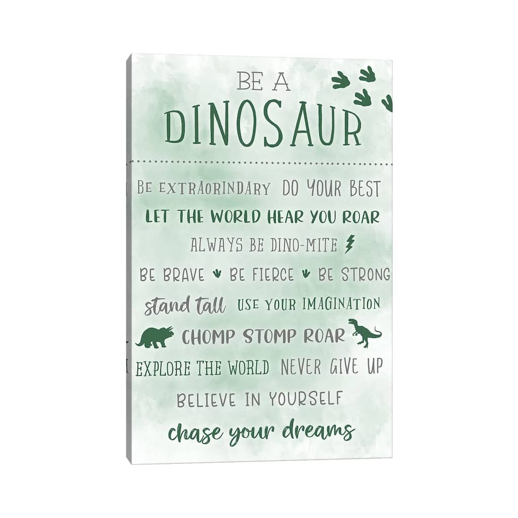iCanvas "Be A Dinosaur" by Natalie Carpentieri Canvas Print