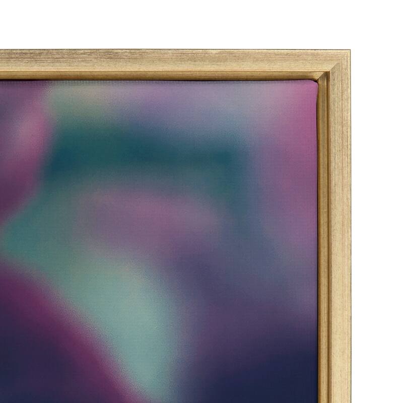 Sylvie Pink Flower Bouquet Framed Canvas Wall Art, Gold 18 x 24