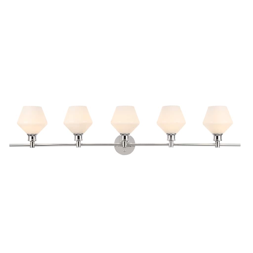 Elegant Lighting Gene 5 Light 47" Wide Bathroom Vanity Light with