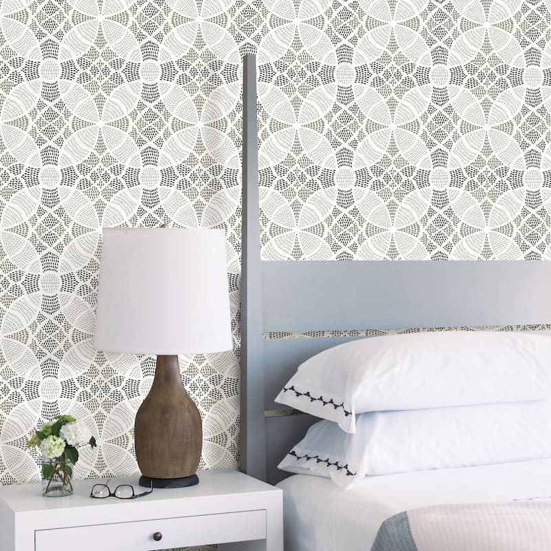 A-Street Prints Zazen Grey Geometric Wallpaper
