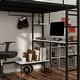 preview thumbnail 10 of 31, Furniture of America Jackson Modern Black Metal Loft Bed with Dual Desks and Closet Rod