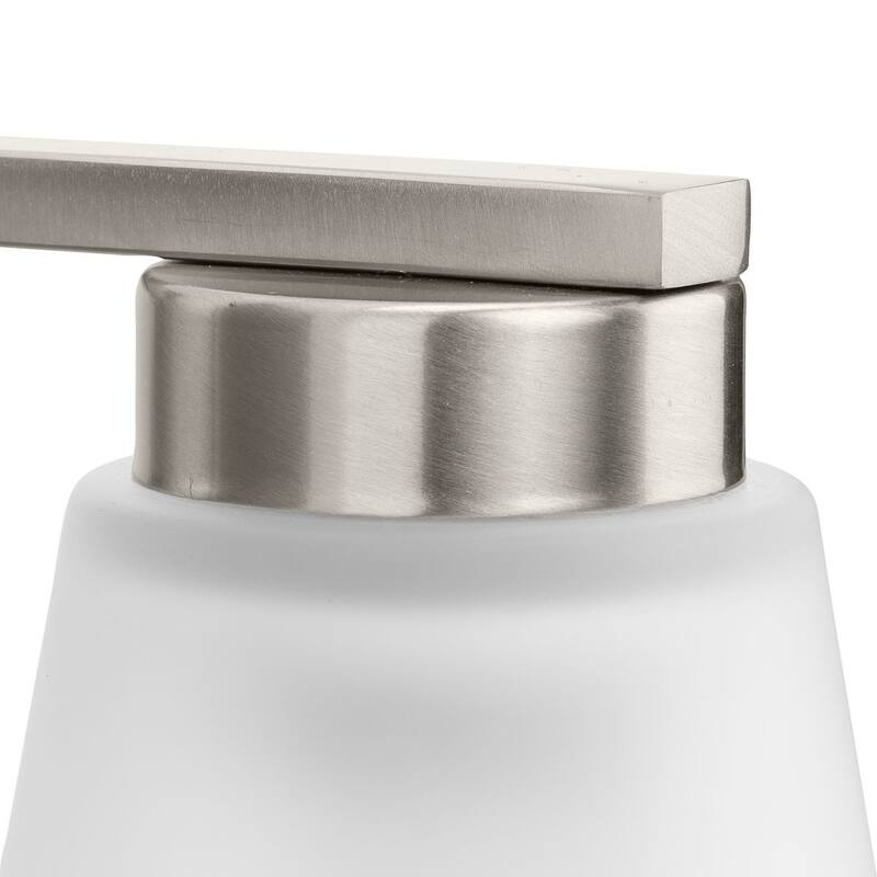 Tanner Collection One-Light Brushed Nickel Transitional Vanity Light - 5.12 in x 6.75 in x 7.12 in