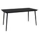 preview thumbnail 1 of 2, Garden Dining Table Black 59.1"x31.5"x29.1" Steel and Glass