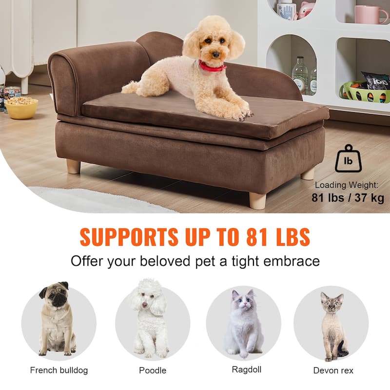 Pet Sofa Soft Velvety Dog Sofa Bed Cat Sofa