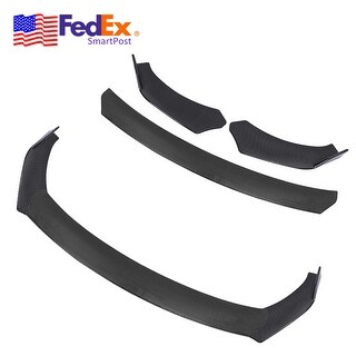 JMTBNO Universal Front Bumper Lip Spoiler - ABS Black With Red Trim, Fits Many Cars