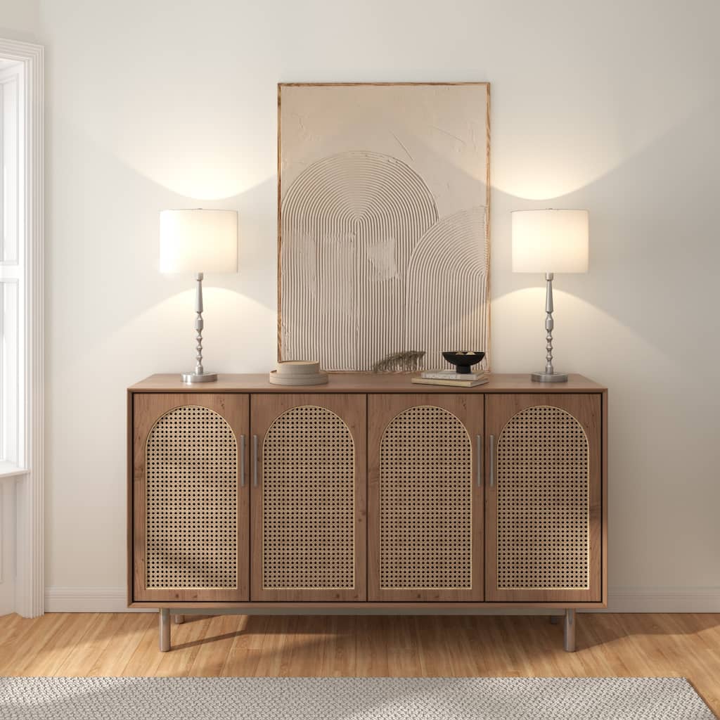 3-Way Dimmable Bedside Table Lamps with Fabric Shade