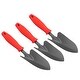 preview thumbnail 1 of 3, 3Pcs 6.5x3.3" Garden Trowel Gardening Hand Shovel Transplant Tools Grey Red - Grey, Red