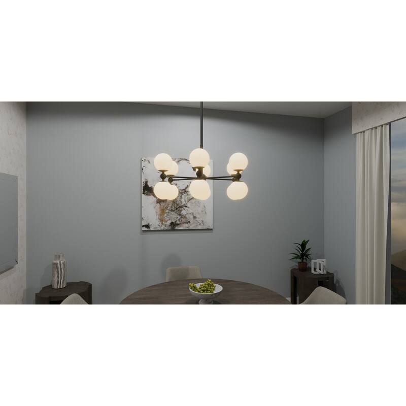 Elser 12-Light Matte Black Chandelier