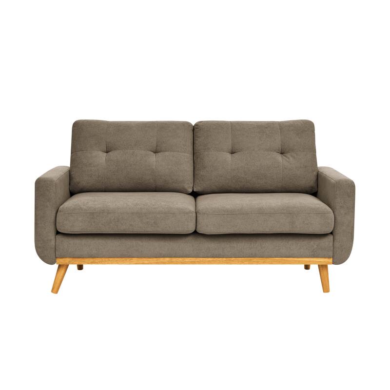 Anmytek Mid-Century Modern 67.7" Wide Tufted Upholstered Loveseat Sofa