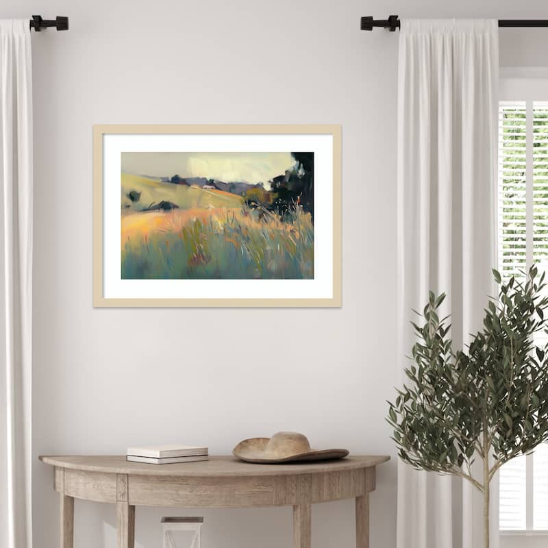 Tranquil Plains No. 2 by Elara Yasna Wood Framed Wall Art Print