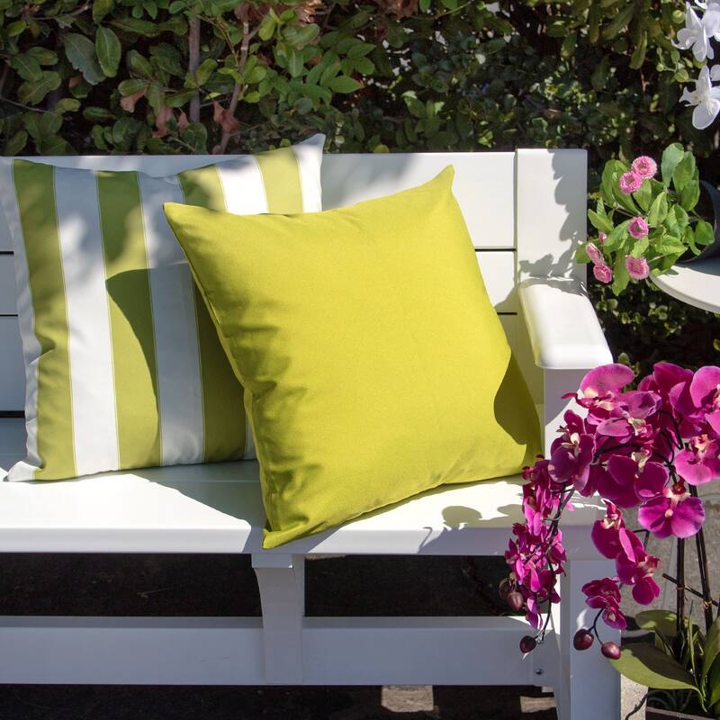 Outdoor Indoor Throw Pillow Weather Resistant Solarium Polyester 20x20 Inches