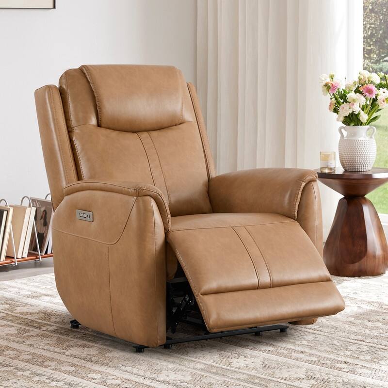 Spruce & Spring Zero Gravity Power Recliner Chair for Adults - Camel