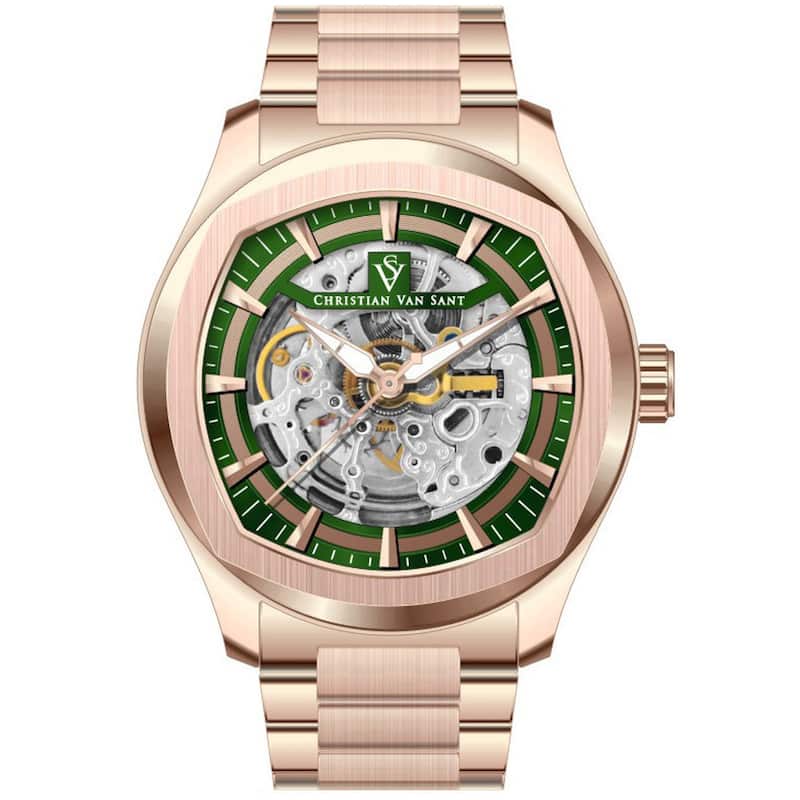 Christian Van Sant Men's Romeo Green Dial Watch - CV9510 - 6 (36)
