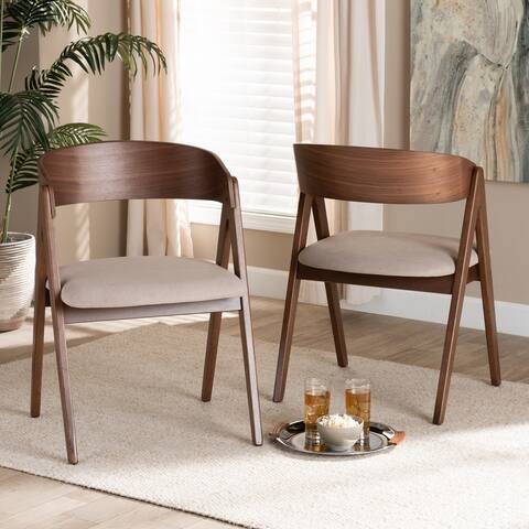 Danton Mid-Century Modern Wood Dining Chair Set (2PCs)