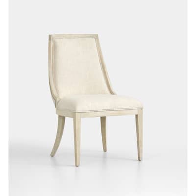 Magnussen Home Herringbone Ridge Clara Natural Upholstered Host Chair Two Pack - 23''W x 26.13''D x 38''H