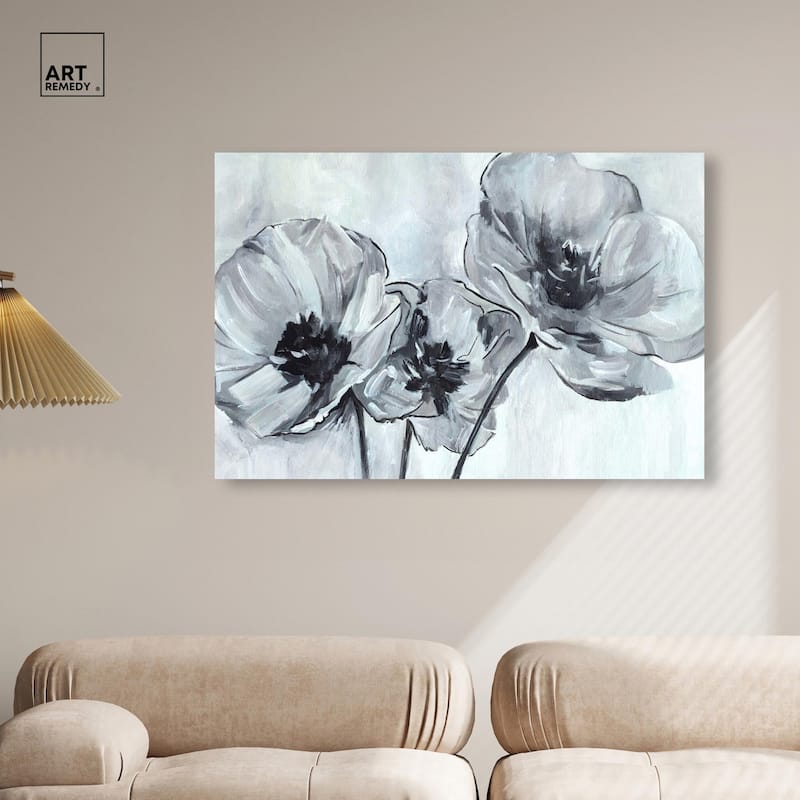 Flower Impressions Canvas by Art Remedy, Gallery Wrapped