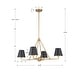 preview thumbnail 7 of 7, Xavier 4 Light Vibrant Gold Chandelier - 31.75"W x 17"H