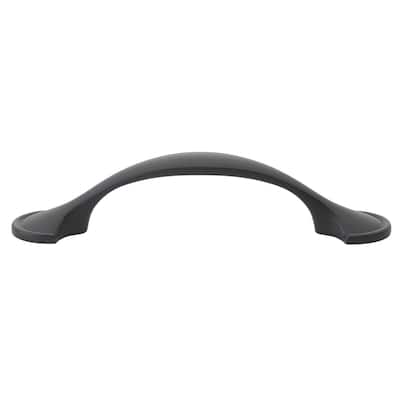 GlideRite 3-inch Matte Black Footed Arch Cabinet Pull (Pack of 10 or 25)