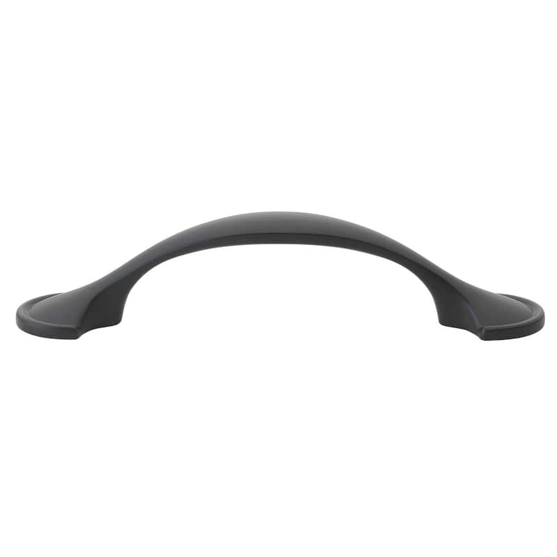 GlideRite 5-Pack 3 in. Center Matte Black Arch Cabinet Pulls - Matte Black