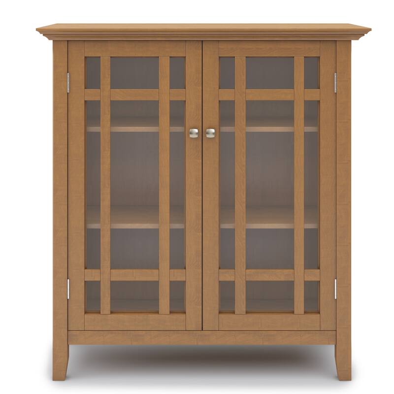 WYNDENHALL Freemont SOLID WOOD 39 inch Wide Transitional Medium Storage Cabinet - 42.2"h x 39"w x 17"d