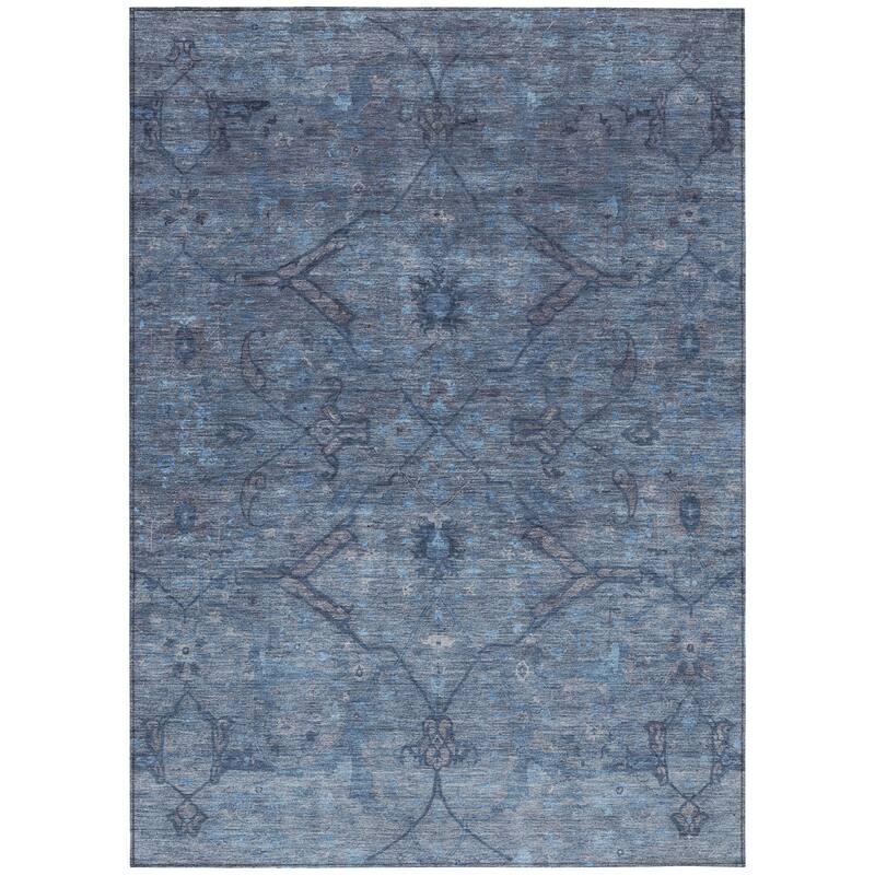 Machine Washable Indoor/ Outdoor Boho Global Chantille Rug