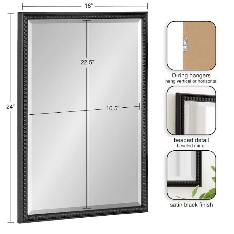 Kate and Laurel Makenna Rectangle Wall Mirror