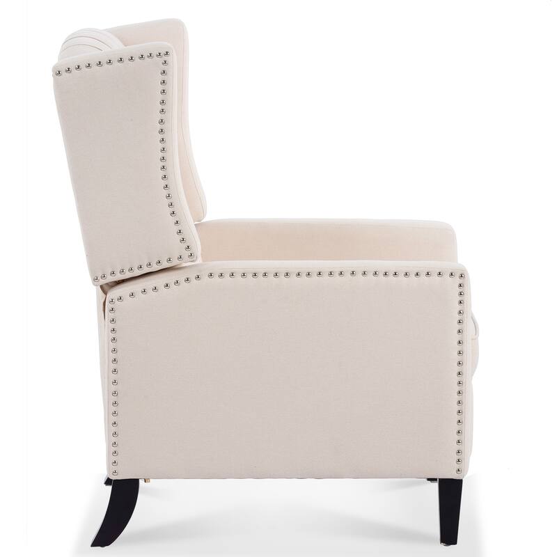 Christopher Knight Home Upholstered Wing Back Push Recliner Chair